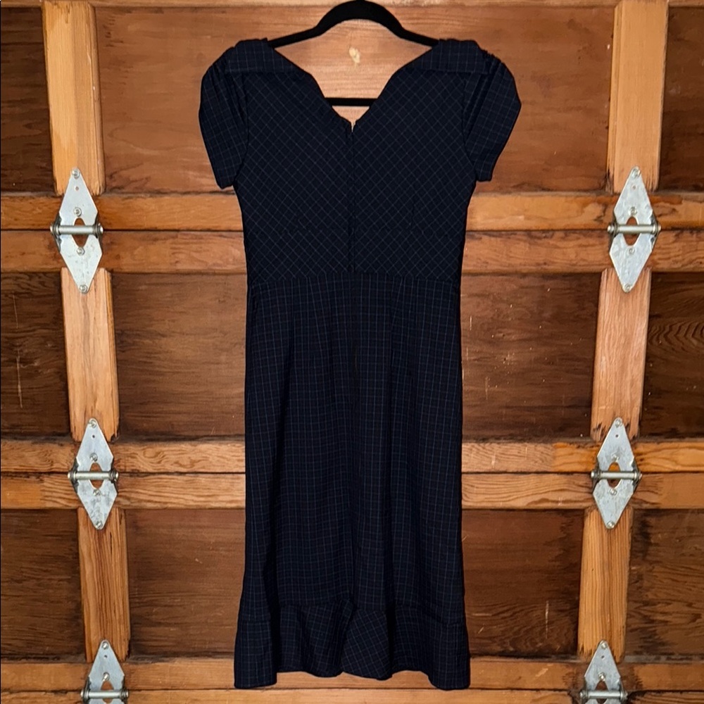 Maeve Black and Blue Sweetheart Midi Dress - Picture 8 of 9
